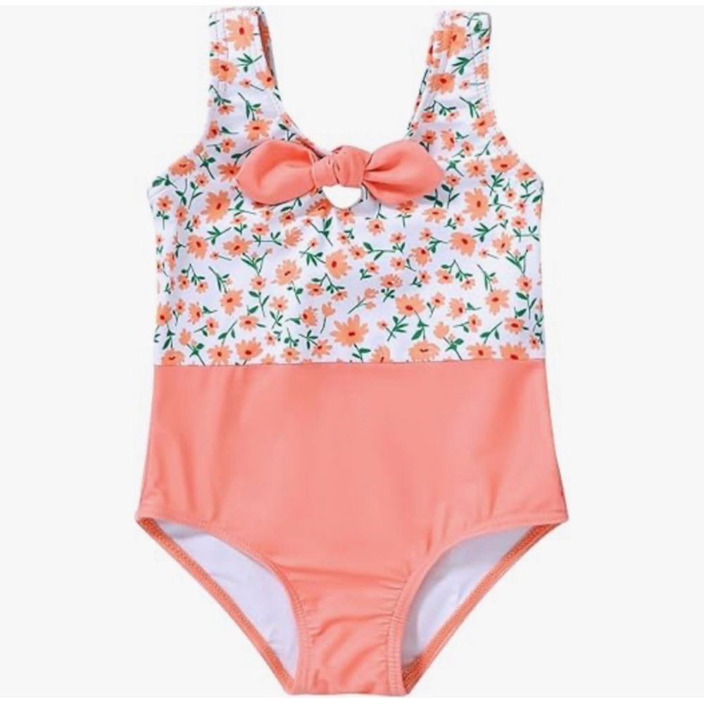 NEW Girl One Piece Swimsuit Swimwear Summer Beach Bathing Suit 6/7 Years